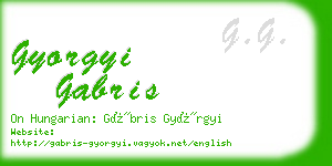 gyorgyi gabris business card